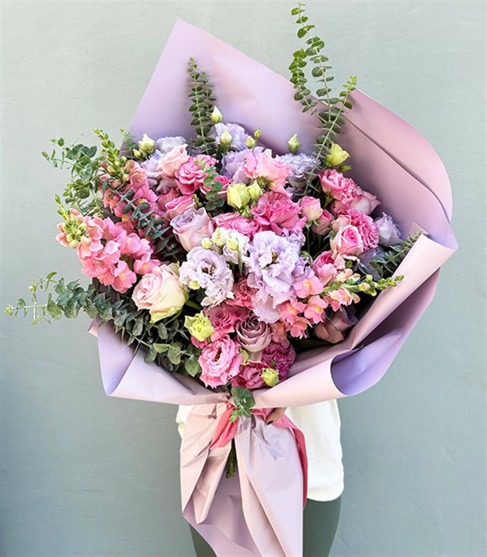 Deluxe Carla Lila Pembe Buket