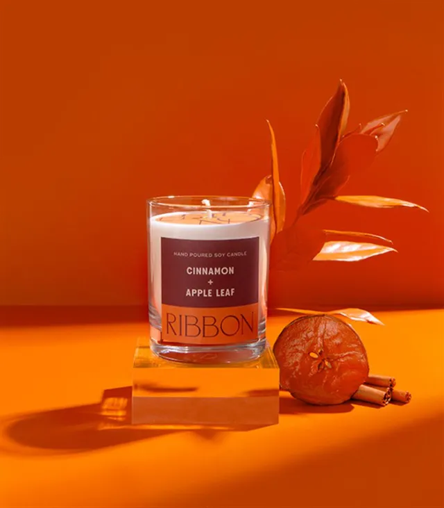 Cinnamon + Apple Leaf Tarçın Elma Kokulu Cam Mum — görünüm 3