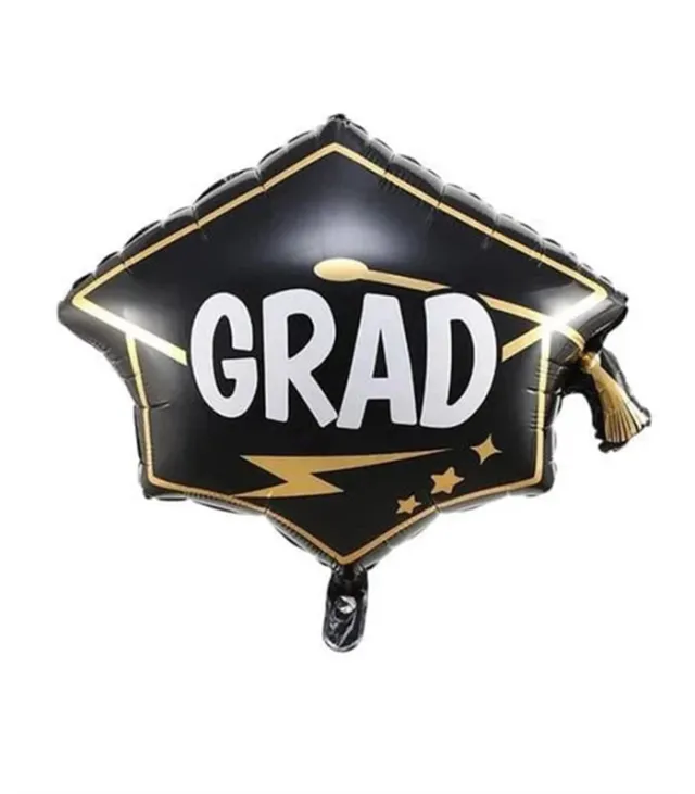 Mezuniyet Grad Uçan Siyah Tebrik Kutlama Balon