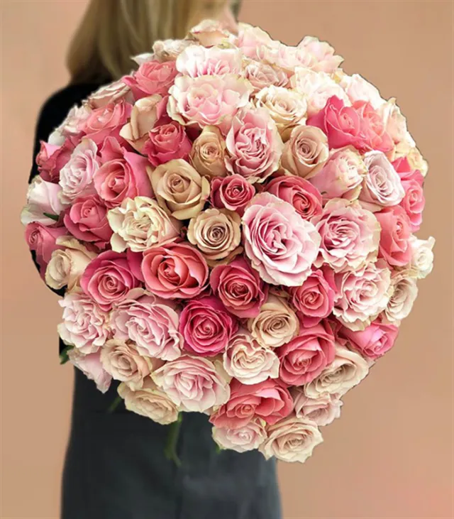 Royal Deluxe 75 Pembe Somon Güller Buketi — görünüm 4