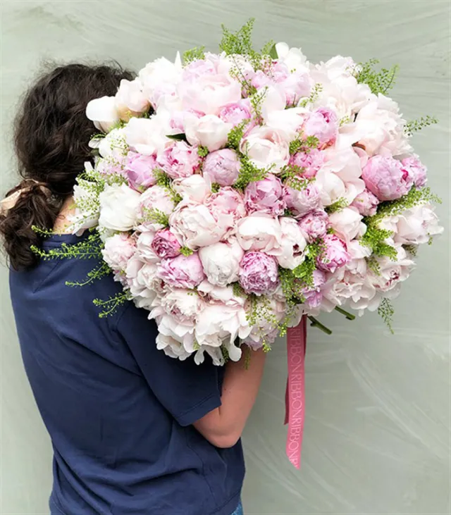 101 Şakayık Buketi Royal Deluxe Pembe Beyaz — görünüm 4