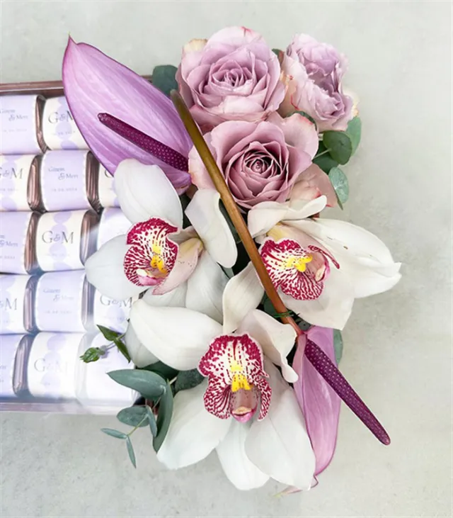 Lila Royal Deluxe İsme Özel 90Lı Çikolata Tepsisi — görünüm 3