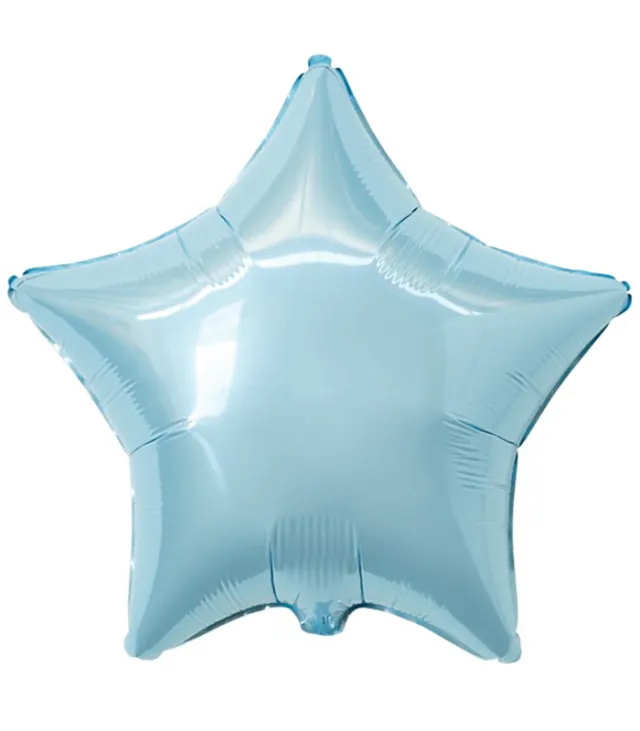 Açık Mavi Yıldız Uçan Balon 45 cm