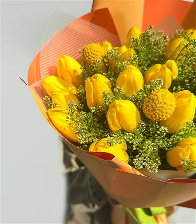 Giallo Deluxe 21 Sarı Lale Buketi  — görünüm 4