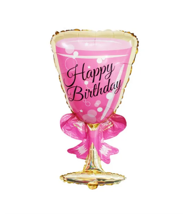 Kadeh Happy Birthday Uçan Balon Pembe 60 cm — görünüm 3