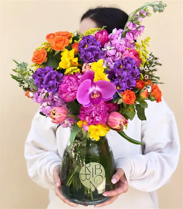 Frida Kahlo Rengarenk Vazo Aranjman