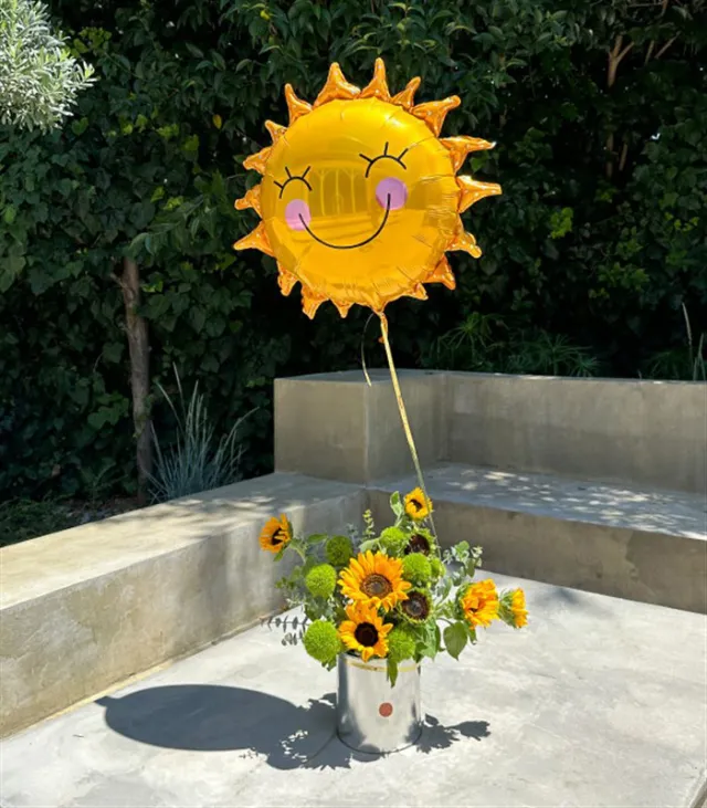 Gülümseyen Güneş Uçan Balon 60 cm — görünüm 3