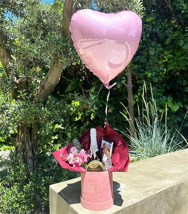 Pembe Uçan Kalp Balon 45 cm — görünüm 3