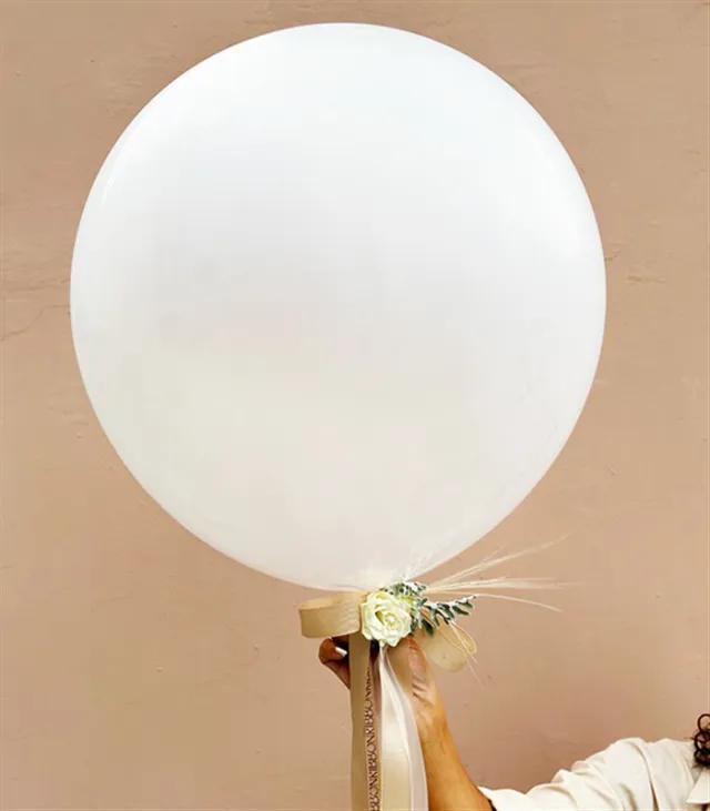 Uzun Kurdeleli Süslenmiş Uçan Balon 60 cm