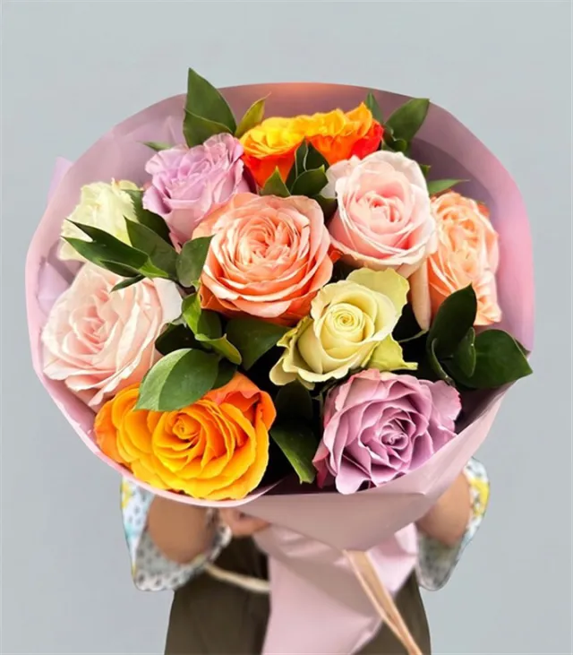 Rose Lover Renkli Gül Buketi